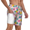 thumbnail image 3 of Picia Pineapple And Leaves pattern Mens Swim Trunks with Compression Liner Stretch Beach Shorts Quick Dry with Zipper Pockets No-Chafing Board Shorts-XX-Large, 3 of 9