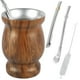 thumbnail image 1 of Jetcloudlive Taza de Yerba Mate de 8oz Juego de Tazas de Té de Acero Inoxidable con Cepillo para Popote Cuchara para Popote Popote Plana y Tapa Taza de Té Aislada de Yerba Mate Taza de Café Taza de A, 1 of 11