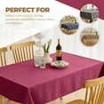 thumbnail image 3 of Decorelia Christmas RedWaterproof Wipe Clean Table Cloth for 10ft Banquet Rectangle Table,Outdoor Spillproof Tablecloth for Thanksgiving,Easter (Oblong, 60 x 144 Inch (12-14 Seats), Burgundy), 3 of 15