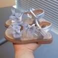 thumbnail image 5 of Gubotare Girls Sandals Little Girls Little Kids Cute Cartoon Boys Girls Garden Toddlers Breathable Slides Sandals Children Lightweight Slip-on Beach Sandals Size 11.5 (Silver,Little Kids 11.5), 5 of 6