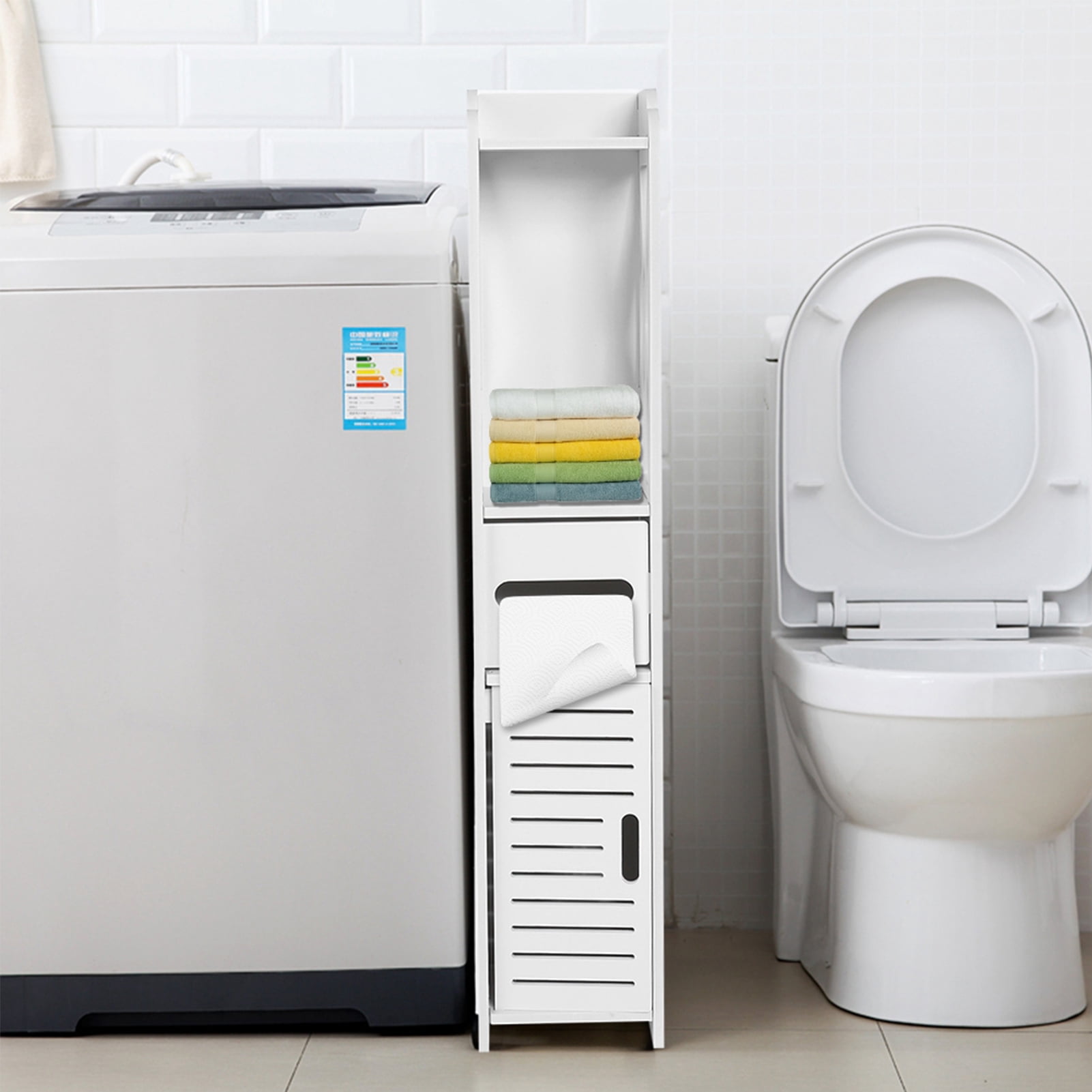 Wobythan 31.5" Height Wooden Bathroom Storage Cabinet, Standing Modern ...