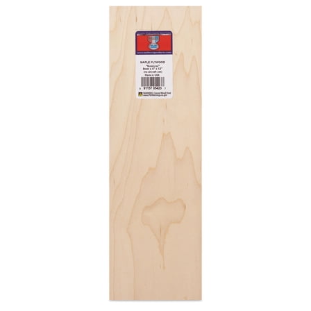 Midwest Products Maple Plywood - 3/8" x 4" x 12"