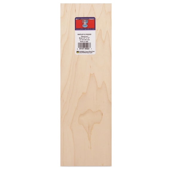 Midwest Products Maple Plywood - 3/8" x 4" x 12"