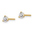 thumbnail image 2 of 14k Yellow Gold 1/4 Carat Round Lab Grown Diamond Stud Earrings Hidden Category Banner, 2 of 6