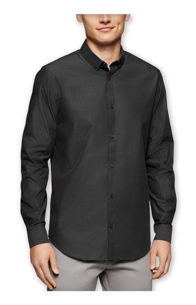 Calvin Klein Calvin Klein Mens Cool Tech Dobby Button Up Shirt