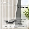 thumbnail image 4 of Lino Cortinas Blackout 100% Opacas, Bolsillo para Barra/Pestaña Trasera, para Recámara y Ventana de Sala, 2 Paneles (Crema, 132 x 213.3 cm), 4 of 9