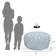 thumbnail image 3 of Ivory and Blue Pouf, Illustration of Spring Flowers Foliage Flourishing Nature Design, Decorative Soft Foot Rest with Removable Cover Living Room and Bedroom, Pale Blue and Ivory, by Ambesonne, 3 of 3