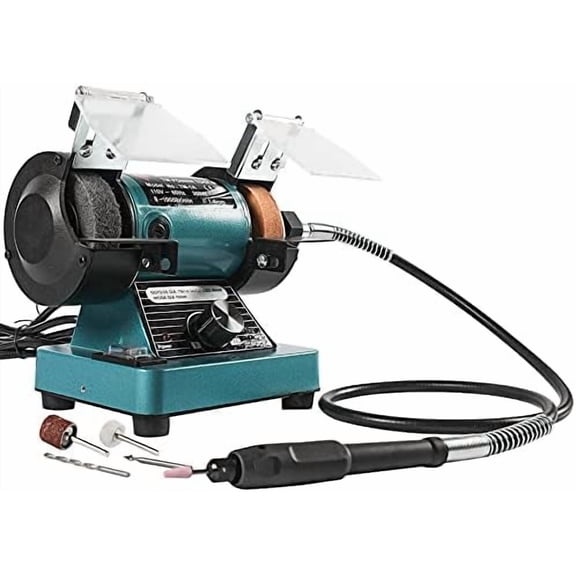 Mini Bench Grinder with Variable Speed for Polishing, Buffing, and Jewelry Making, Small Bench Polisher and Professional Lapidary Equipment for Rocks, Metals, and Gems$$Tools & Hardware Other