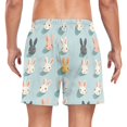 thumbnail image 2 of FORMRS Mens Swim Trunks Mesh Liner Quick Dry Casual Beach Board Shorts with Pockets, Sizes S-2XL, Green Cute Rabbits, 2 of 9