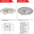 thumbnail image 6 of Miumaeov 19.7'' White Modern LED Ceiling Chandelier Ceiling Fan with Remote, 6 of 18
