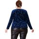 thumbnail image 4 of Plus Size Blouses for Women Sweetheart Neck Long Sleeve Stars Velvet Top 4X Dark Blue, 4 of 6