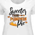 thumbnail image 4 of Inktastic Thanksgiving Sweeter Than Pumpkin Pie Women's Plus Size T-Shirt, 4 of 5