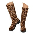 thumbnail image 3 of YLYL Women's Suede Knee High Boots Chunky Heel Lug Sole Non Slip Round Toe Fall Winter Boots, 3 of 9