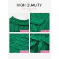 thumbnail image 4 of Asyoly Womens Knit Belt Turtleneck Sweater Dress Long Sleeve Solid Color Casual Winter Pullover Loose Jumper Dresses, 4 of 5
