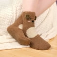 thumbnail image 3 of Super Soft Warm Cute Animal Non-Slip Fuzzy Crew Winter Socks - 4 Pairs - Assortment A, 3 of 5