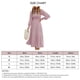 thumbnail image 2 of Dress Long Sleeve Round Neck Layered Pleated Casual Fashionable Swing Maxi Dress for Women Pink XL, 2 of 3