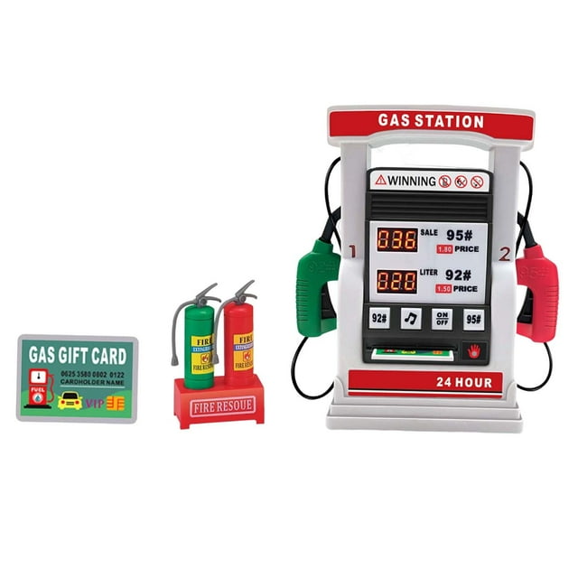 Ensemble de Jeu de Station-Service Modèle d'Imitation Automatique Service Éducatif pour Enfants Gris Blanc
