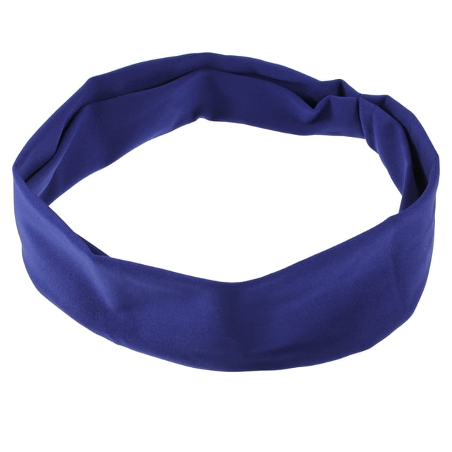 1 pieza de diademas deportivas para hombres y mujeres, bandas antideslizantes para el cabello, bandas para la cabeza para correr sudor para deportes de fitness, azul profundo