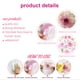 thumbnail image 5 of Calcomanía de pared de flores rosas de acuarela, pegatina de pared floral de peonía floreciente para decoración de dormitorio de niñas, 5 of 7