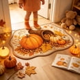thumbnail image 5 of SLYNSHome Autumn Floor Mat, Cozy Pumpkin Basket Non-Slip Bath Rug, Soft Washable Seasonal Shaped Carpet Roll Packed For Bathroom Living Room Entryway Indoor Decor, 5 of 7