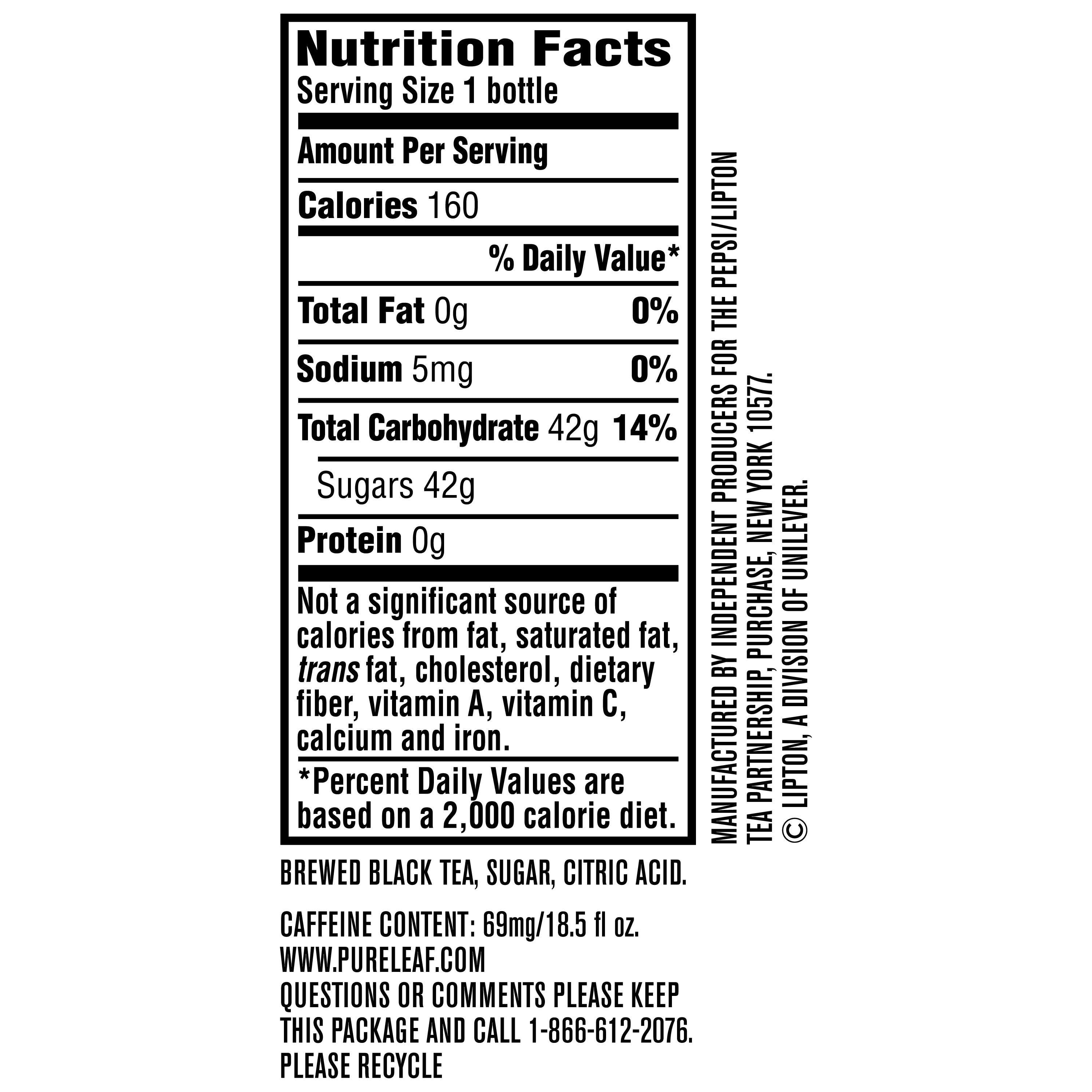 32 Iced Tea Nutrition Label Labels Database 2020