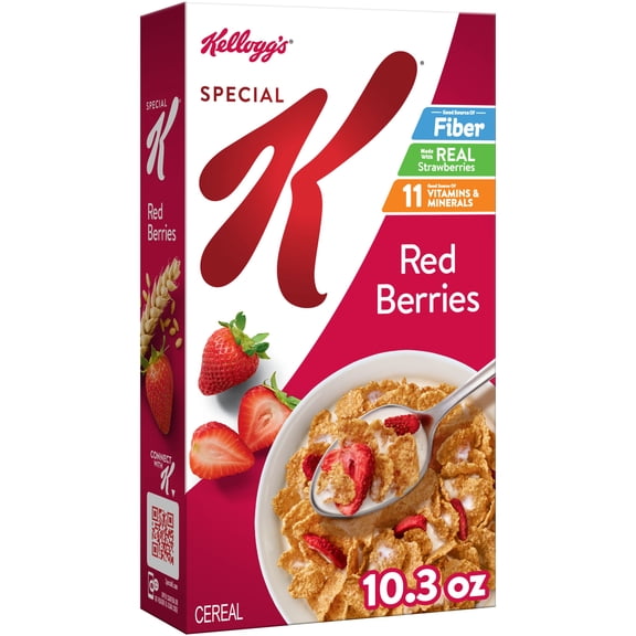 Kellogg's Special K Breakfast Cereal, Family Breakfast, Fiber Cereal, Red Berries, 10.3oz Box (1 Box)