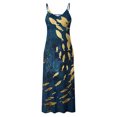 thumbnail image 5 of SMihono Robe Maxi Bohème d'Été pour Femmes Grande Taille Mode Féminine Décontractée d'Été avec Poches Sans Manches en Dentelle Imprimée Robe à Col en V Robe de Plage Évasée, 5 of 5