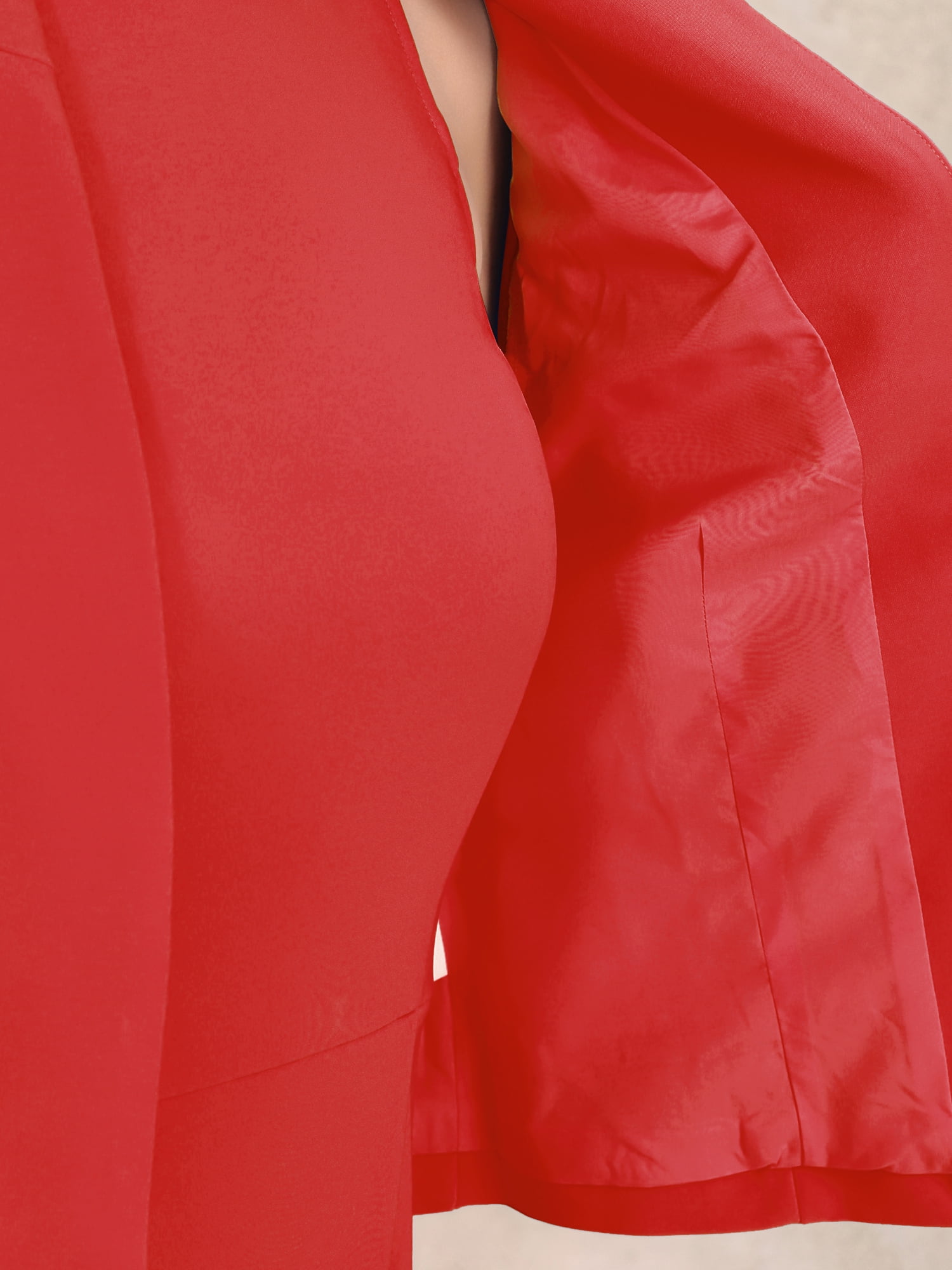 DARING DIVA Women's 2Pcs Suit Sleeveless Dress Crop Blazer Set L Red