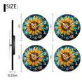 thumbnail image 2 of Decorative Round Wall Clocks Non-Ticking Silent Battery Operated Clocks with Photo for Bedroom,Living Room-Sunflower At The Center Surrounded By Swirling Patterns(10inch), 2 of 4