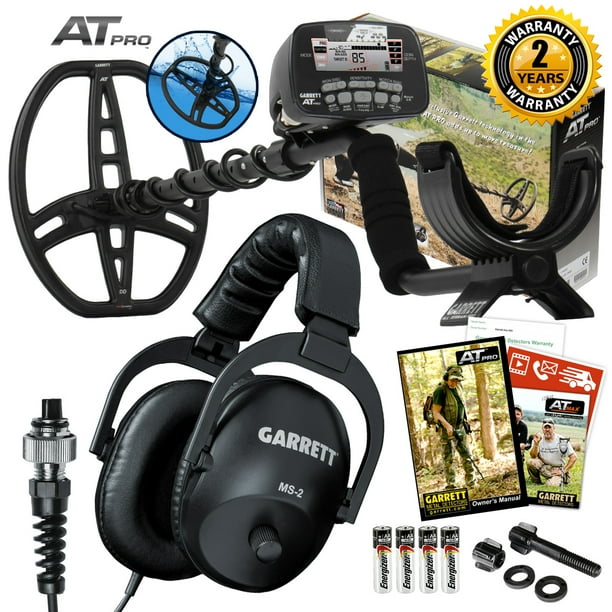 Garrett AT Pro Underwater Waterproof Metal Detector w/ DD Coil & MS2