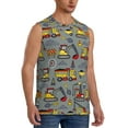 thumbnail image 2 of Gaeub Funny Construction Men's Sleeveless Muscle Shirts Workout Tank Tops, Odor Protection and Comfortable - Large, 2 of 8