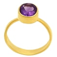 thumbnail image 3 of 18K Gold Over Brass Natural Amethyst - Brazil Ring s.6 Jewelry RM-1001 TGR1032_C_6, 3 of 6