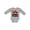 AC-Heather Grey, variant on Little Firefighter Fire Engine Boys or Girls Long Sleeve Baby Bodysuit