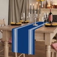 thumbnail image 2 of Blue Striped Table Runner 120 Inches Long, Farmhouse Blue White Stripes Cotton Linen Table Runners Dresser Scarves, Decorative Fabric Tabletop Scarf Furniture Cover for Home Dinner Party 13"x120", 2 of 8