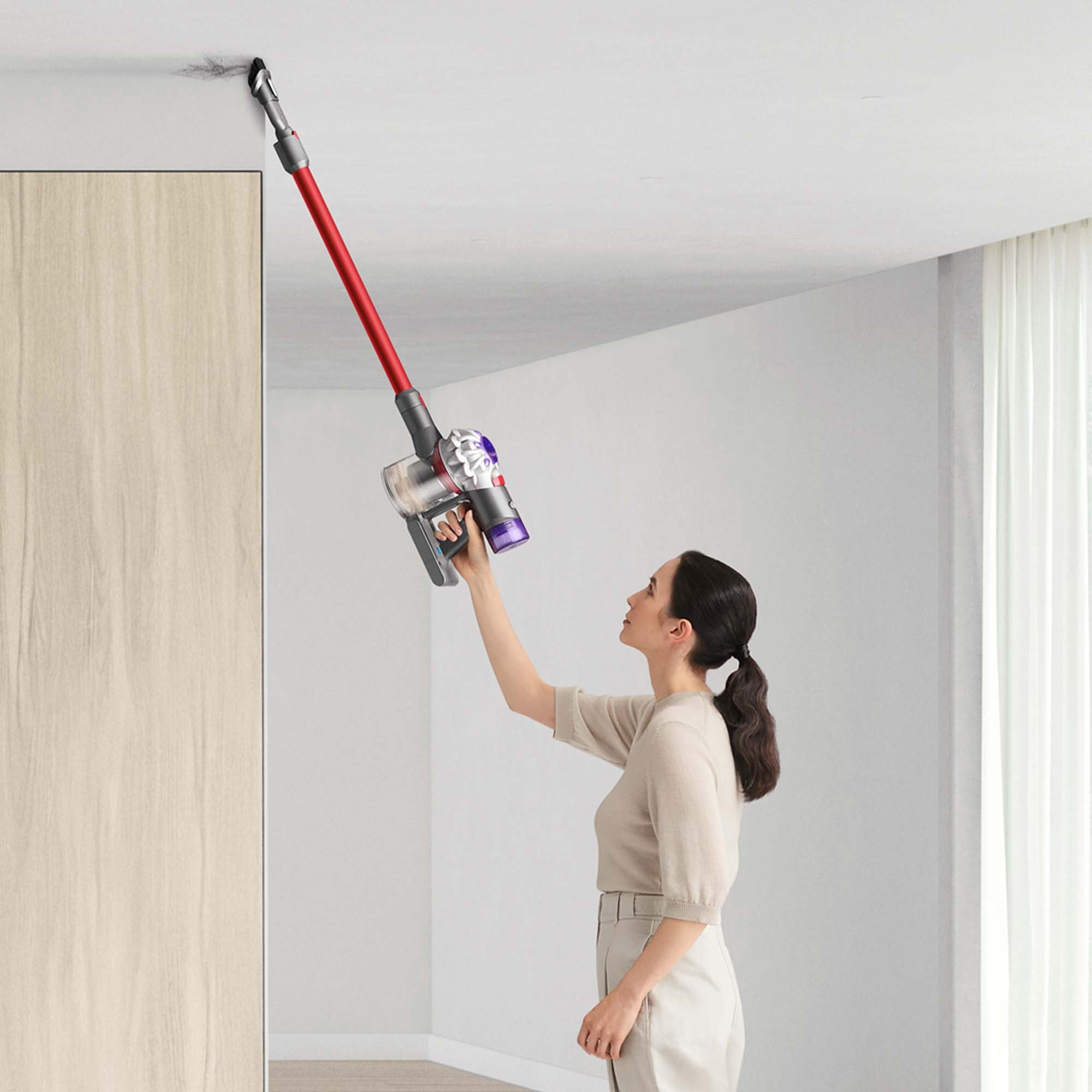 Restored Premium Dyson V8 Extra Cordless Vacuum | Red (Refurbished)