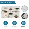 thumbnail image 6 of Navy Bohemian Placemats Set of 8, Geometric Abstract Stripes Vintage Beige Placemats for Dining Table, Place Mats for Kitchen Tabletop, Waterproof Wipeable Dining Table Mats Set, 6 of 9