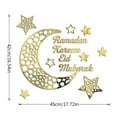 thumbnail image 4 of Ramadan Kareem Stickers Decorations Wall Eid Mubarak For Home Eid Al Adha Moon And Star Decal Islamic Mirror Decor Sign Clings Bedroom Front Room Crescent Crystals Art, 4 of 7
