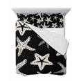 thumbnail image 7 of Quilts Twin Size Bedding Set, Black Starfish Coastal Lightweight Quilted Comforter, Nautical Summer Ocean Abstract Art Soft Reversible Bedspread Coverlet with Pillow Covers for All Season, 68" x 86", 7 of 7
