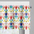 thumbnail image 3 of Ambesonne Colorful Valance Pack of 2, Abstract Shapes Design, 54"X18", White and Multicolor, 3 of 5