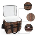 thumbnail image 6 of FORMRS Insulated Cooler Bag 24 Cans Capacity Soft Leakproof Lunch Box with Side Pockets, Brown Tribal Pattern, 6 of 7