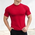 thumbnail image 2 of USNSM Men's Short Sleeve UPF 50+ Sun Protection Shirts Quick Dry Athletic Fitness T-Shirt Hiking Running Swimming Rash Guard Red S, 2 of 6