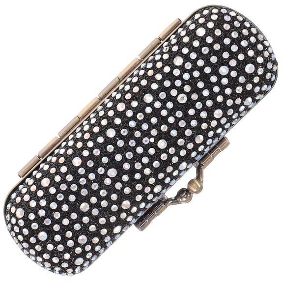 LULULION Elegant Antique Plated Lipstick Holder with Mirror Compact Makeup Organizer