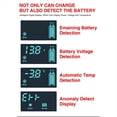 thumbnail image 2 of Automatic Car Battery Charger 12V 6A Pulse Repair Fast Power Charging Wet Lead Acid Charger Digital LCD Display US Plug,1 * Car Battery Charger,Red & Black, 2 of 8