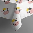 thumbnail image 5 of White Cow Crown Pattern Square Tablecloth,Waterproof Square Table Cover,Wipeable Spillproof Washable Table Cover for Home Kitchen Party Decor 42"X42"(107x107cm), 5 of 6