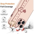 thumbnail image 4 of for iPhone 13 Pro Case Cute Love-Heart Plating Wristband Phone Cover for Women Girls Bling Soft Silicone Camera Lens Protection Bumper Shockproof Phone Case for iPhone 13 Pro (6.1'') - Pink, 4 of 14