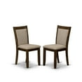 thumbnail image 5 of Luxe by East West Furniture 7-Pc Dining Set Of A Pedestal Kitchen Table, 6 Light Tan Upholstered Chairs, 5 of 7