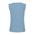 thumbnail image 5 of JGGSPWM Women's V Neck Summer Tank Tops Sleeveless Ribbed Button Casual Henley Shirts Light Blue XL, 5 of 5