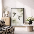 thumbnail image 2 of Framed Canvas Print Hummingbird Wall Art Boho Decorative for Living Room Bedroom - 16"x24" BLACK, 2 of 8