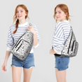 thumbnail image 4 of Vintage Highland Cow Print Sling Backpack – Cute Farmhouse Floral Cow Crossbody Bag for Women & Men, Lightweight Hiking Daypack, 4 of 4