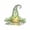 Green, variant on XINGXIANG - 30cm Black Spider Web Metal Wire Witch Hat Hanging Light, Battery Powered Spooky Halloween Lighting Prop, Fit Outdoor Halloween Decorations & Halloween Party Favors (B)